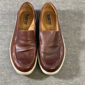Born Axel Slip-On Men's Full Grain Leather Slip On Loafer Size 10M Dark Tan